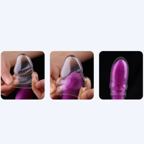 Закрытая насадка на головку члена прозрачного цвета Sexy desires Mr Zee - 4