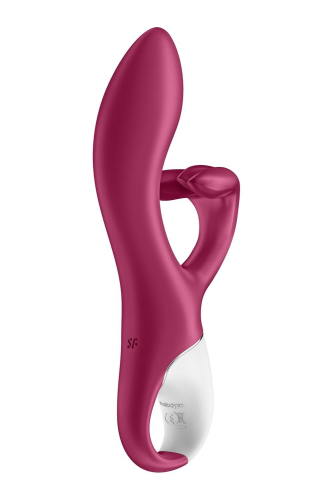 Вибратор с отростком для клитора красного цвета Satisfyer Embrace me Berry - 4