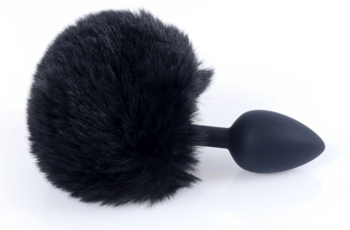 Анальна пробка із хвостом чорного кольору S BOSS of TOYS Boss Series PLUG Bunny Tail - 5