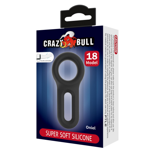 Ерекційне на член та мошонку чорне LYBAILE Crazy Bull №18 Oniel - 7