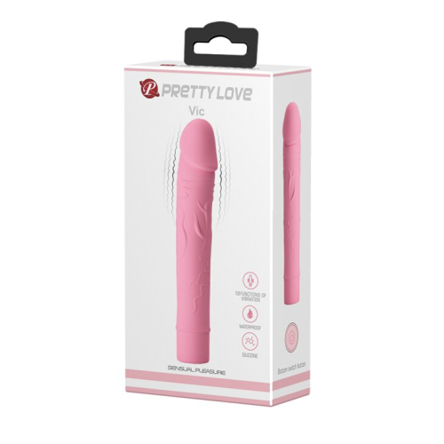 Вібратор силіконовий рожевий PRETTY LOVE VIC - 1