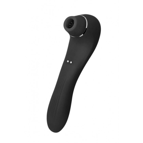 Вибратор с клиторальной вакуумной стимуляцией черного цвета Wooomy Smoooch Black Clitoral Suction &amp;amp; Vibration - 1