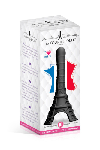 Вибратор в форме Эйфелевой башни черного цвета La Tour Est Folle Paris - 2