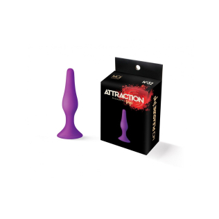 Анальная пробка на присоске фиолетовая MAI Attraction Toys длина 10,5см диаметр 2,5см