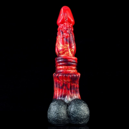 Реалистичный огромный фаллоимитатор Real Feel Dog Knot Dildo 10.0 красный - 3