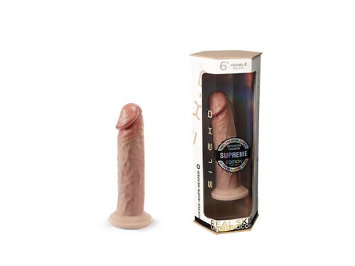 Фалоімітатор реалістичний на присосці бежевий Silexd Robby Premium Real Skin модель 2 6 - 7