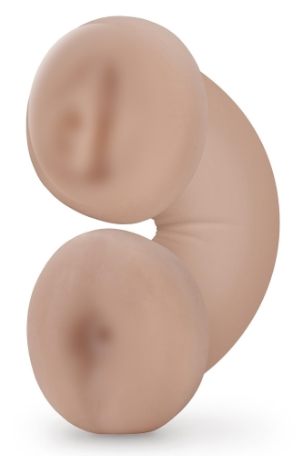 Мастурбатор вагина и анус иллюмистентные бежевого цвета Blush Enlust Tasha - 1