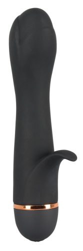 Вібратор тюльпан силіконовий чорного кольору Bendy Tulip Vibrator - 2