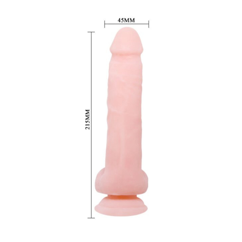 Фаллоимитатор 17 см/4,5 см реалистичный из киберкожи на присоске SUPER DILDO 8.4 телесного цвета - 5