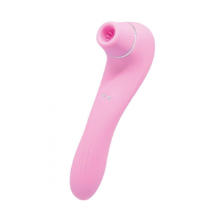 Вибратор с клиторальной вакуумной стимуляцией розового цвета Wooomy Smoooch Black Clitoral Suction &amp;amp; Vibration