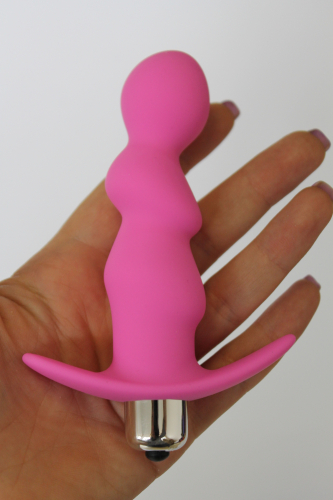Вібратор для вагінальної і анальної стимуляції SWEET TOYS L 95 мм d 27 мм, Колір Рожевий - 2