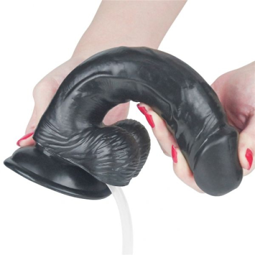 Фаллоимитатор с эякуляцией черный Lovetoy 9 Squirt Extreme Dildo - 3