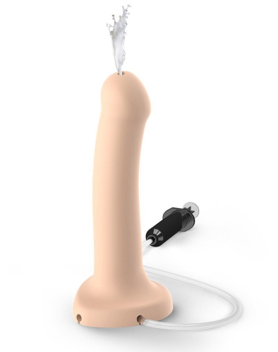 Кінчаючий гнучкий фалоімітатор Strap-On-Me Dildo cum Flesh тілесного кольору - 2