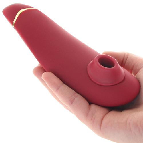 Вакуумний кліторальний стимулятор бордовий Womanizer Premium - 6