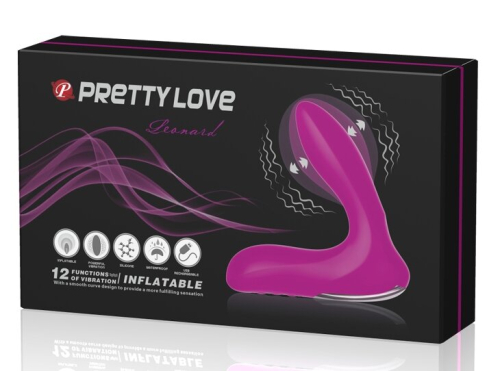 Вібратор для простати розширюється силіконовий рожевий PRETTY LOVE LEONARD - 8