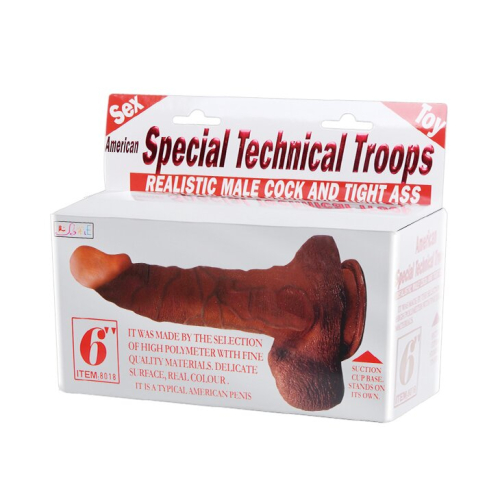 Фаллоимитатор 17 см/3,5 см реалистичный на присоске виниловый American Special Technical Troops - 9