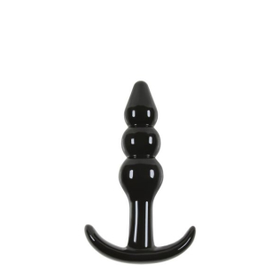 Анальний плаг з ручкою якорем чорний JELLY RANCHER T-PLUG RIPPLE