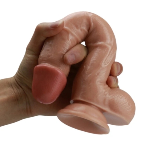 Фалоімітатор з мошонкою та реалістичною текстурою та присоскою OYO Giant Dildo 27 см - 9