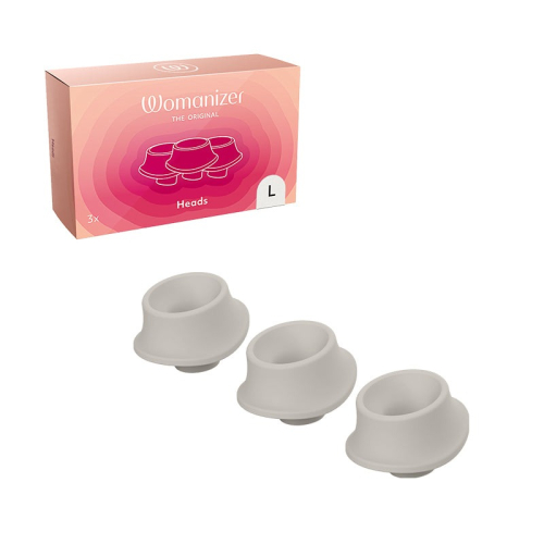 Сменные насадки для Womanizer Classic и Premium белого цвета размер L 3 штуки - 3