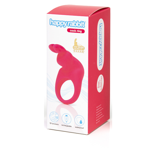 Ерекційне віброкільце рожевого кольору Fifty shades of grey Happy rabbit rechargeable cock ring - 4