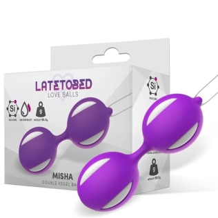 Вагінальні кульки фіолетові Latetobed ​​Misha Double Kegel Balls