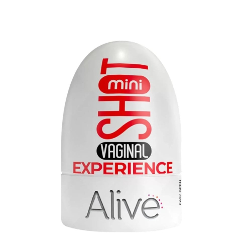 Карманный мастурбатор вагина бежевый Alive Mini Shot Experience - 2