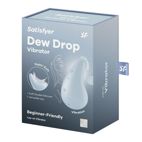Вибратор для клитора голубой Satisfyer Dew Drop - 6