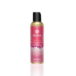 Массажное масло с афродизиаком аромат ягод DONA Massage Oil FLIRTY 110 мл