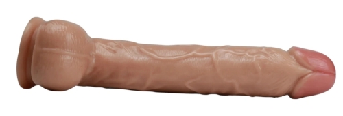 Фалоімітатор з мошонкою та реалістичною текстурою та присоскою OYO Giant Dildo 27 см - 3