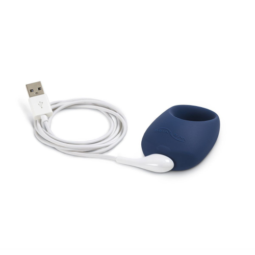 Эрекционное смарт виброкольцо синего цвета We Vibe Pivot - 6