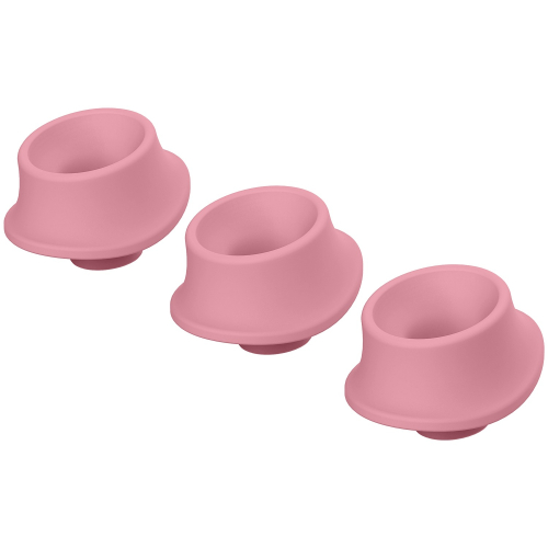 Сменные насадки для Womanizer Premium Eco розового цвета размер L 3 штуки - 1