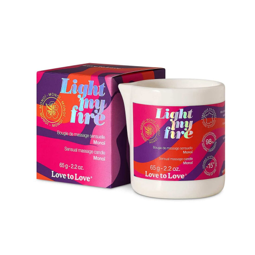 Массажная свеча с ароматом монои Love To Love Light my fire 65 мл - 1