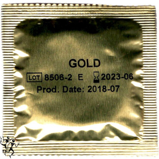 Презерватив из натурального латекса золотого цвета Amor Gold 1 штука