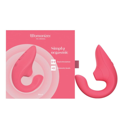 Вакуумний подвійний вібратор для точки G рожевого кольору Womanizer Blend Vibrant - 1