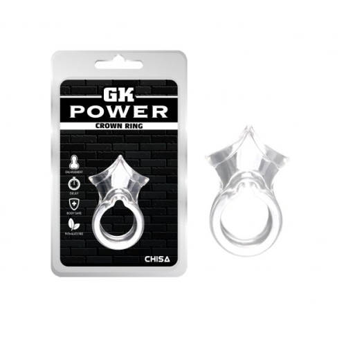 Эрекционное королевское кольцо прозрачного цвета Chisa Crown Ring - 1