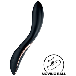 Вібростимулятор точки G з масажуючою кулькою чорний Satisfyer Rrrolling Explosion