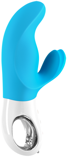 Вібратор із стимуляцією клітора блакитний Fun Factory Miss Bi - 4