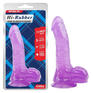 Фалос на присоску реалістичний фіолетовий CHISA 7.5 Inch Dildo Purple