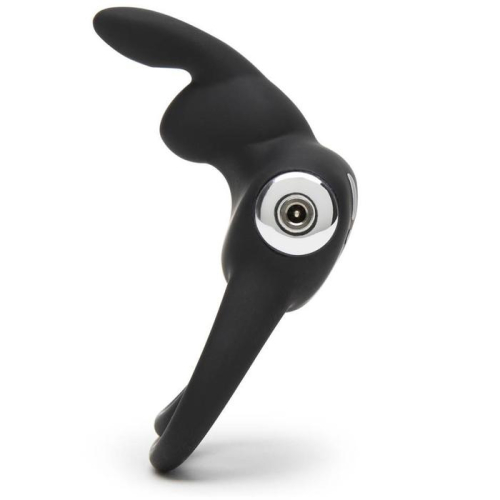 Двойное эрекционное виброкольцо черного цвета Fifty Shades of Grey Happy Rabbit Stimulating Rechargeable Rabbit Cock Ring - 2