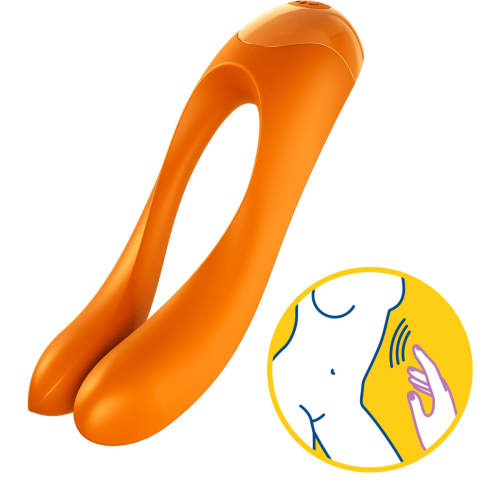 Вібратор на палець Satisfyer (Сатісфаер) Помаранчевий Candy Cane - 5