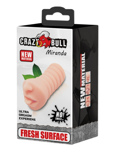 Мастурбатор ротик с язычком телесный CRAZY BULL - Miranda - 8
