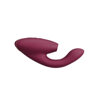 Вибратор для точки G  с отростком для  вакуумной стимуляции бордовый Womanizer Duo 2  