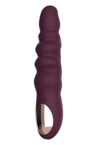 Вибратор классический рельефный фиолетовый Dream Toys ESSENTIALS Ripped Power Vibe - 1
