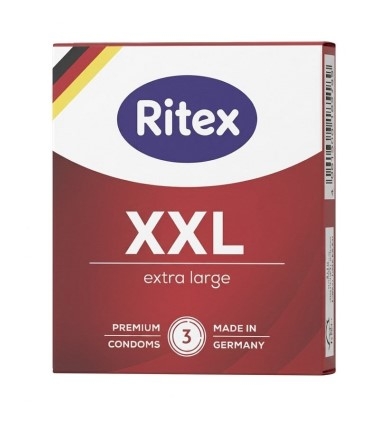Презервативы с увеличенной шириной для более комфортной посадки Ritex XXL 3 штуки - 1