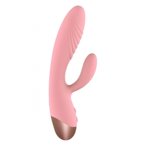 Вібратор із відростком для клітора рожевого кольору Wooomy Elali Pink Rabbit Vibrator - 4
