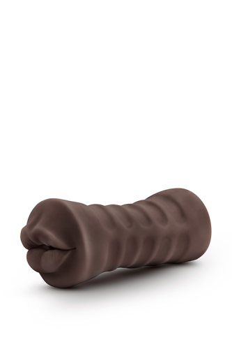Мастурбатор рот коричневого кольору з віброкулею у комплекті Blush HOT CHOCOLATE RENEE - 3