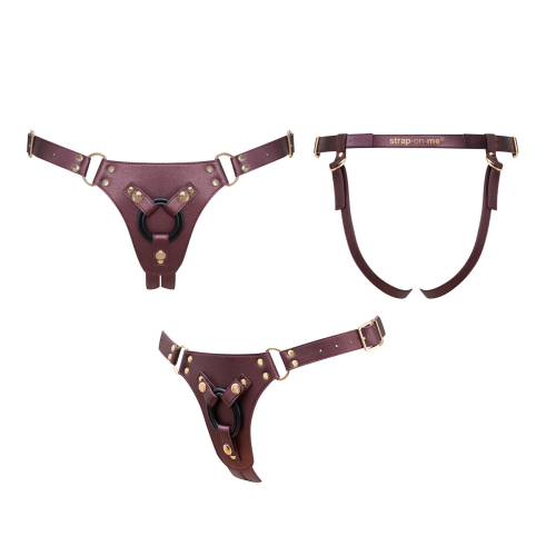 Трусики для страпону фіолетового кольору Strap-On-Me розмір One Size - 4