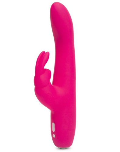 Вибратор с отростком для клитора розового цвета Fifty shades of grey Happy Rabbit Slimline Curve - 1