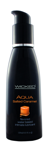 Оральний лубрикант на водній основі зі смаком карамелі Wicked Sensual Care Аqua 120 мл - 1