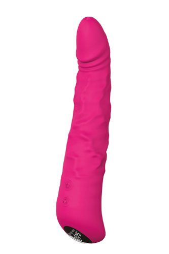Вращающийся реалистичный вибромассажер розовый Dream toys KING OF HEARTS MAGENTA - 3